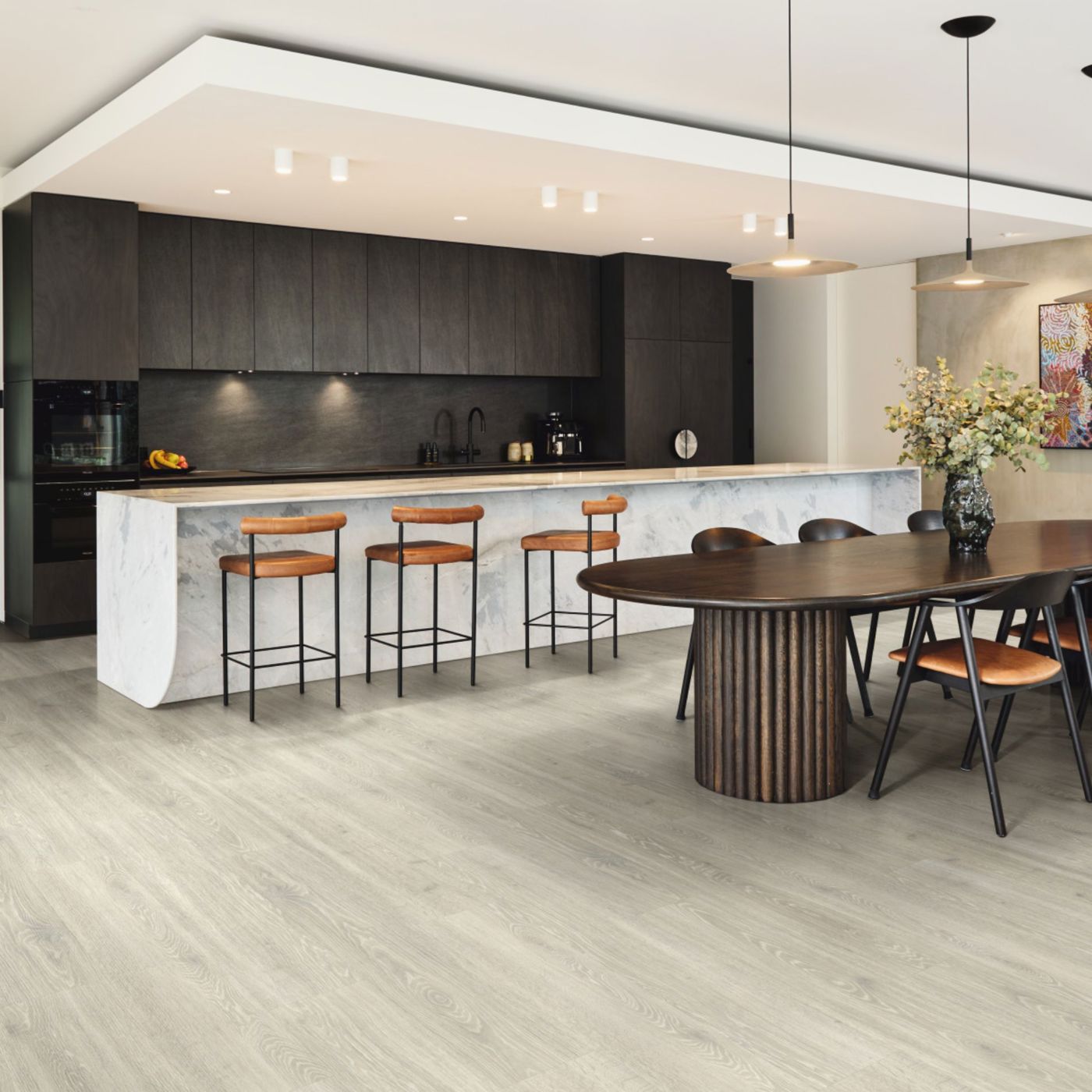 2025 flooring trends for dining open area