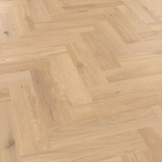 Van Gogh Canadian Nude Oak herringbone mid brown lvt flooring.