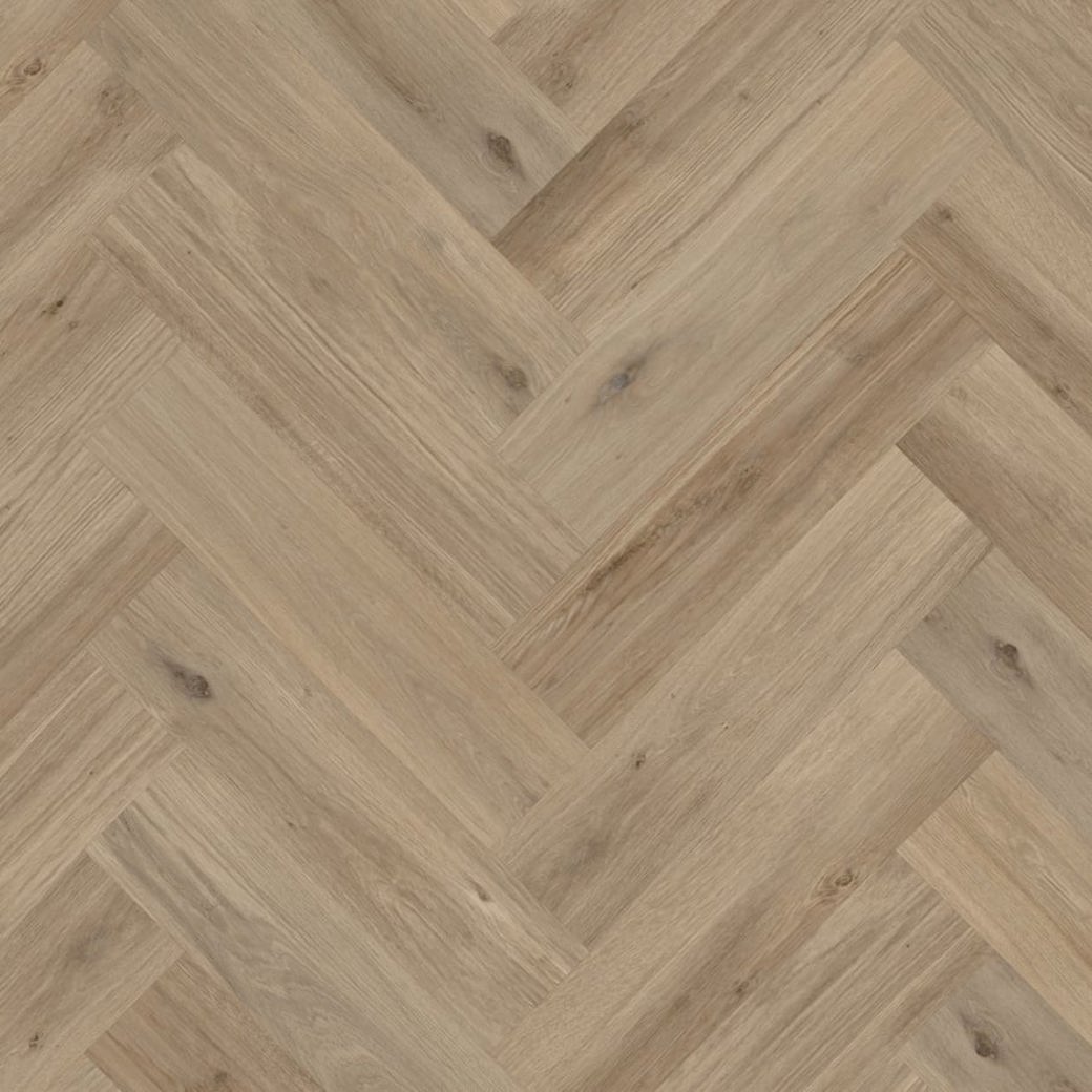 Van Gogh Canadian Urban Oak mid brown LVT flooring laid in a traditional herringbone